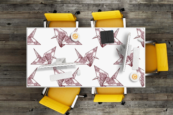 Sous main de bureau Oiseaux origami