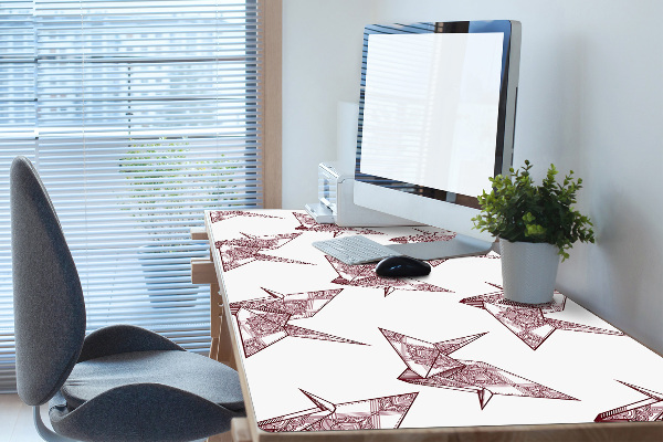 Sous main de bureau Oiseaux origami