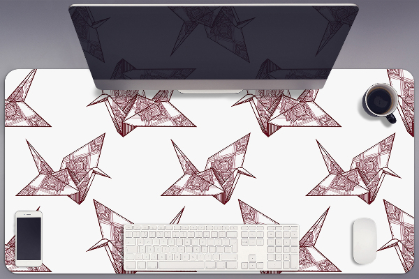 Sous main de bureau Oiseaux origami