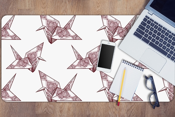 Sous main de bureau Oiseaux origami