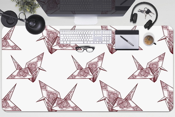 Sous main de bureau Oiseaux origami