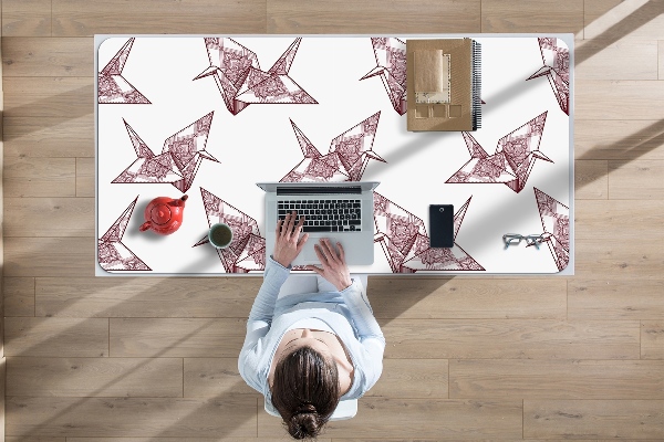 Sous main de bureau Oiseaux origami