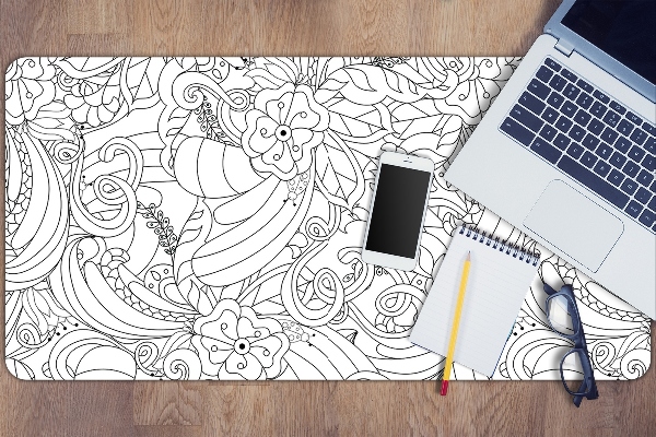 Sous main de bureau Modèle de doodle