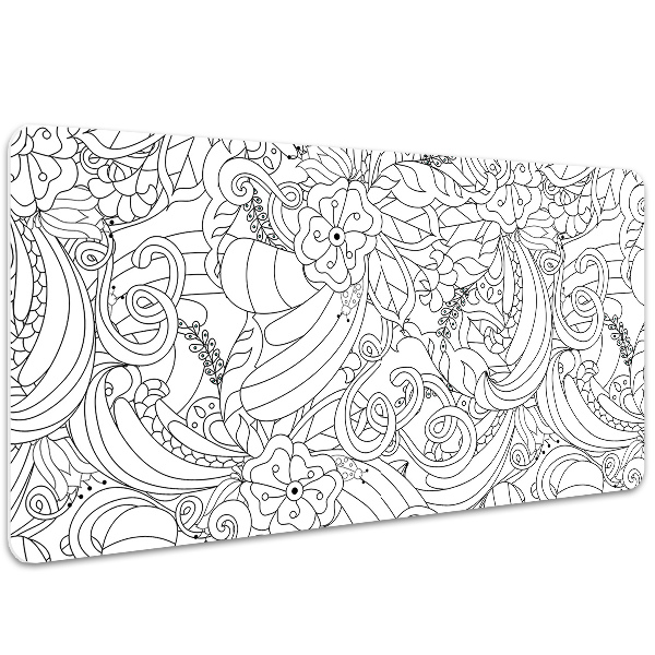 Sous main de bureau Modèle de doodle