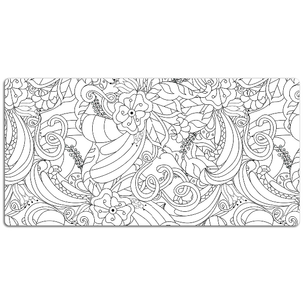 Sous main de bureau Modèle de doodle