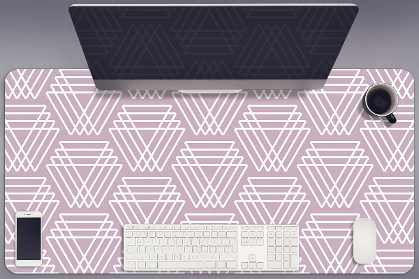 Tapis de bureau Triangles roses
