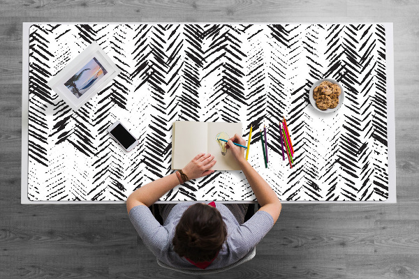Sous-main bureau Tirets dans Herringbone
