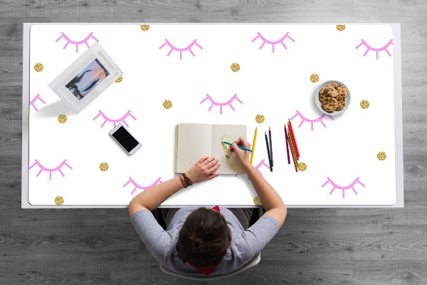 Sous-main bureau Points et paupières