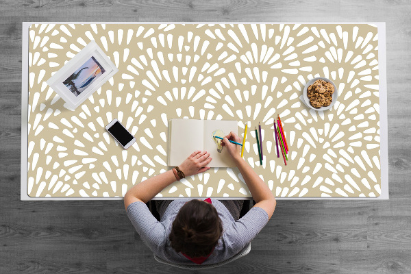 Tapis de bureau Beige larmes boho