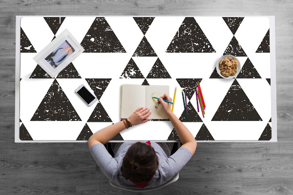 Sous-main bureau Triangles blancs blancs
