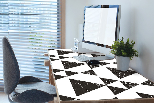 Sous-main bureau Triangles blancs blancs