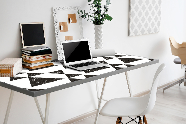 Sous-main bureau Triangles blancs blancs
