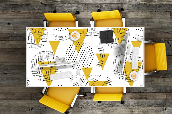 Tapis de bureau Roues et triangles