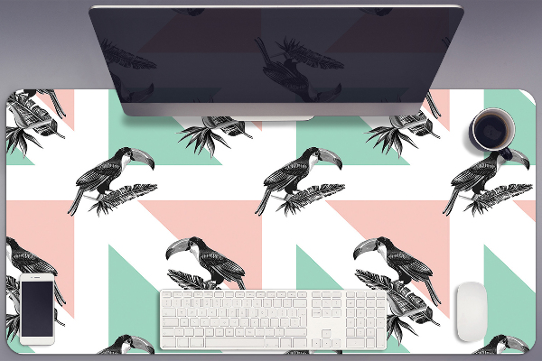 Sous-main bureau Toucan avec des triangles