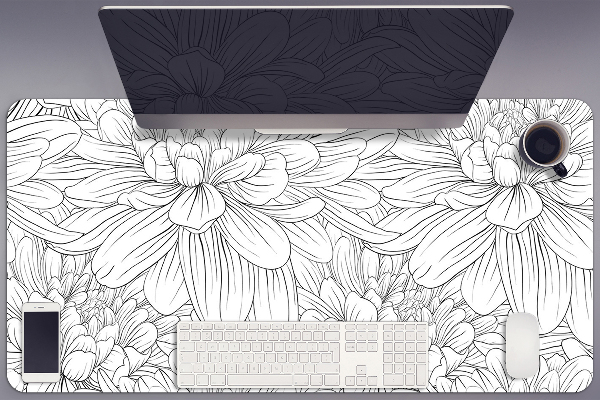Protège bureau Fleurs esquissées