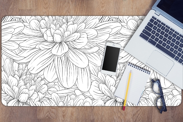 Protège bureau Fleurs esquissées