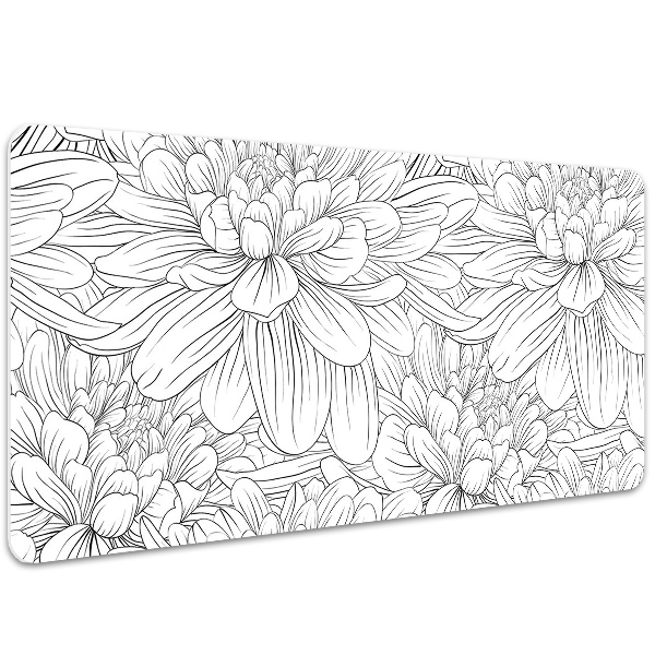 Protège bureau Fleurs esquissées