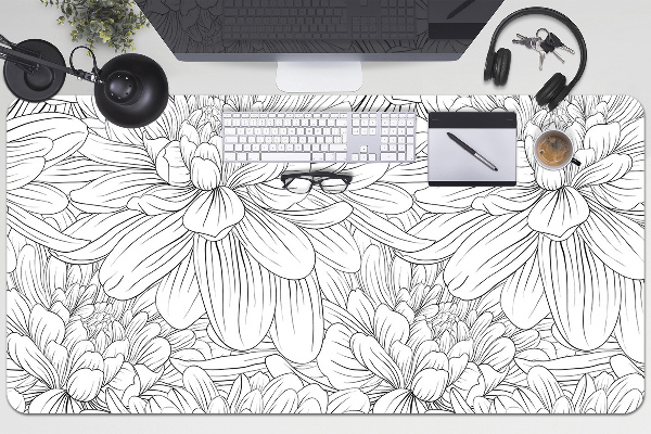 Protège bureau Fleurs esquissées