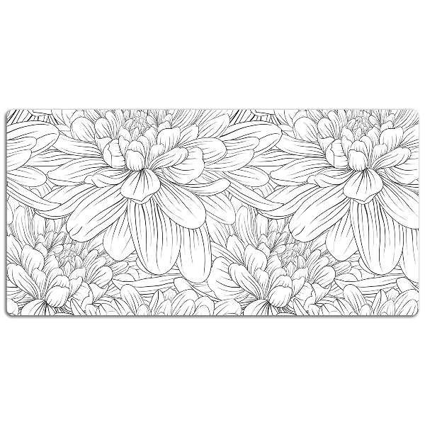 Protège bureau Fleurs esquissées