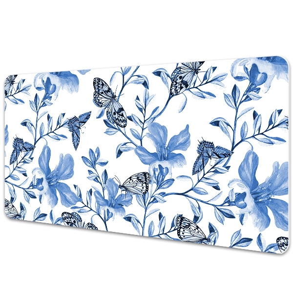 Tapis de bureau Fleurs bleues