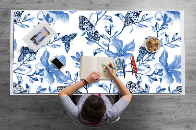 Tapis de bureau Fleurs bleues