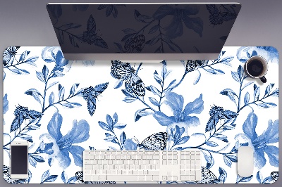 Tapis de bureau Fleurs bleues