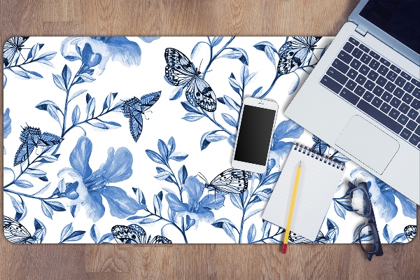 Tapis de bureau Fleurs bleues