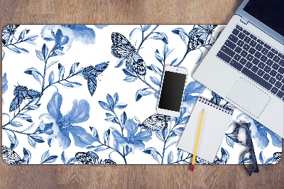 Tapis de bureau Fleurs bleues