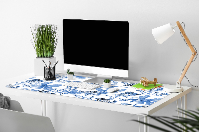 Tapis de bureau Fleurs bleues