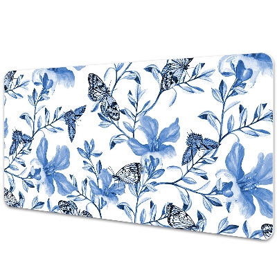 Tapis de bureau Fleurs bleues