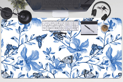 Tapis de bureau Fleurs bleues