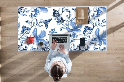 Tapis de bureau Fleurs bleues