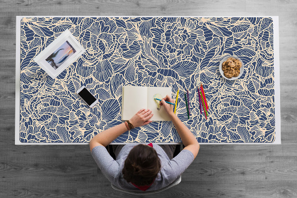 Tapis de bureau Fleur bleue