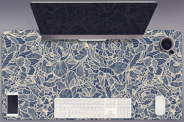 Tapis de bureau Fleur bleue