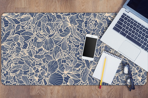 Tapis de bureau Fleur bleue