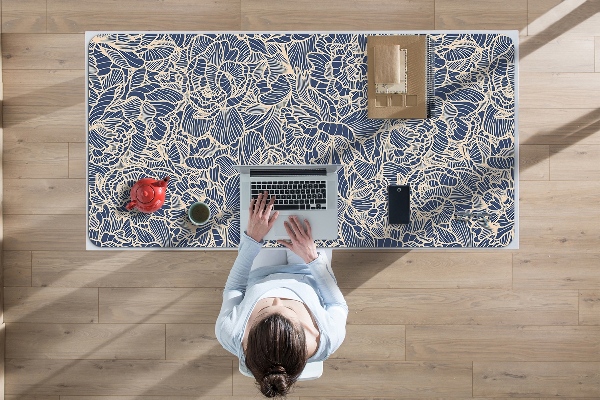 Tapis de bureau Fleur bleue