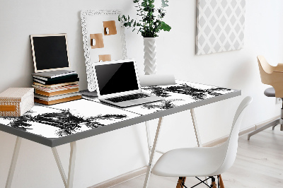 Sous-main bureau Palmier noir et blanc