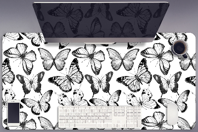 Sous-main bureau Papillon noir et blanc