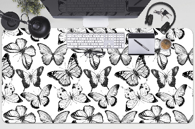 Sous-main bureau Papillon noir et blanc