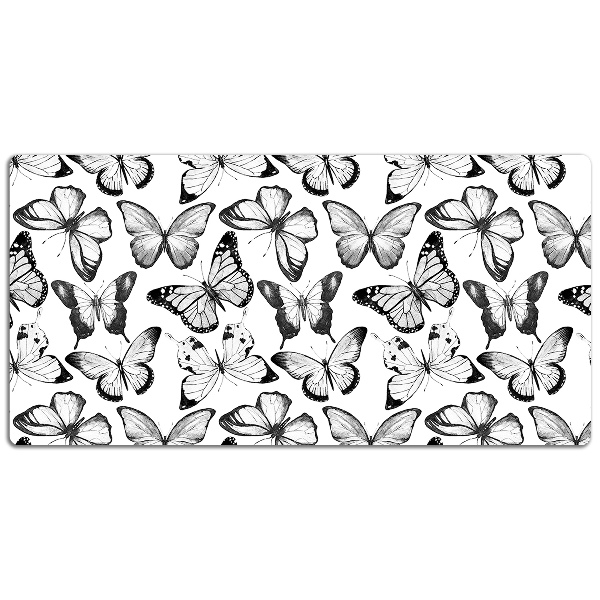 Sous-main bureau Papillon noir et blanc