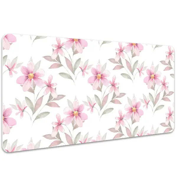 Sous main de bureau Fleurs roses