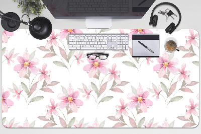 Sous main de bureau Fleurs roses