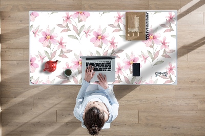 Sous main de bureau Fleurs roses