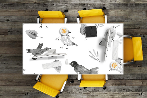 Sous-main bureau Oiseaux dessinés