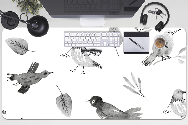 Sous-main bureau Oiseaux dessinés