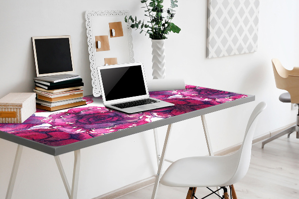 Sous main de bureau roses rouges