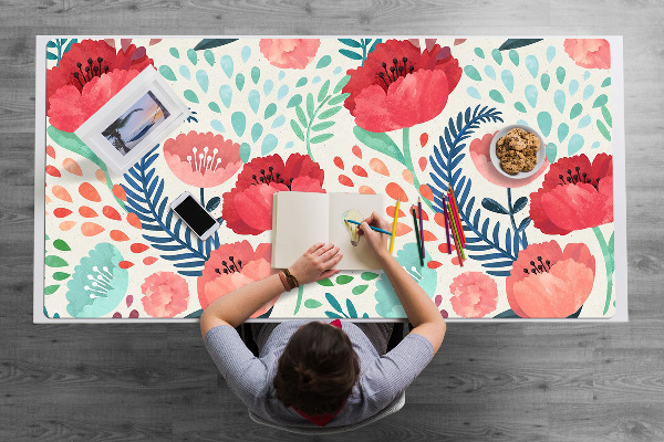 Sous main de bureau Coquelicots