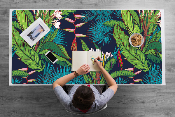 Sous-main bureau Jungle exotique