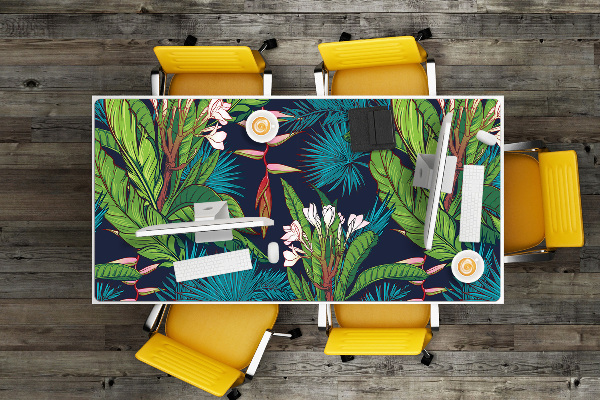 Sous-main bureau Jungle exotique