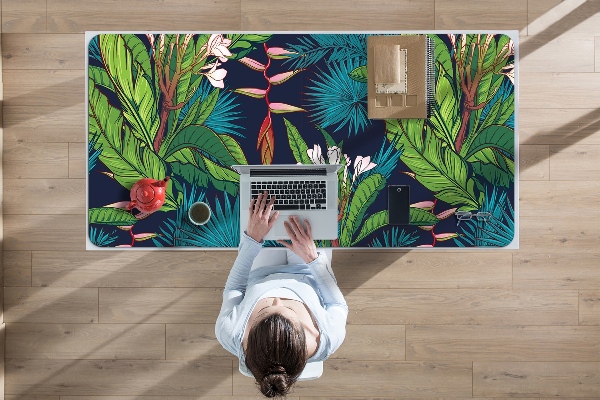 Sous-main bureau Jungle exotique